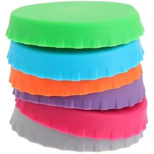 10 piece Silicone Soda pop covers NIB